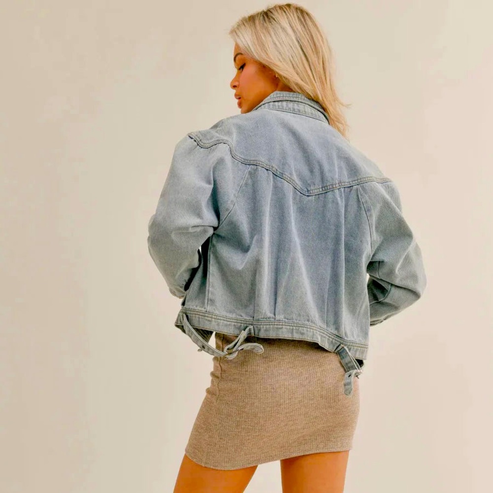 PYT 80s inspired Denim Jacket - Picture 4 of 7